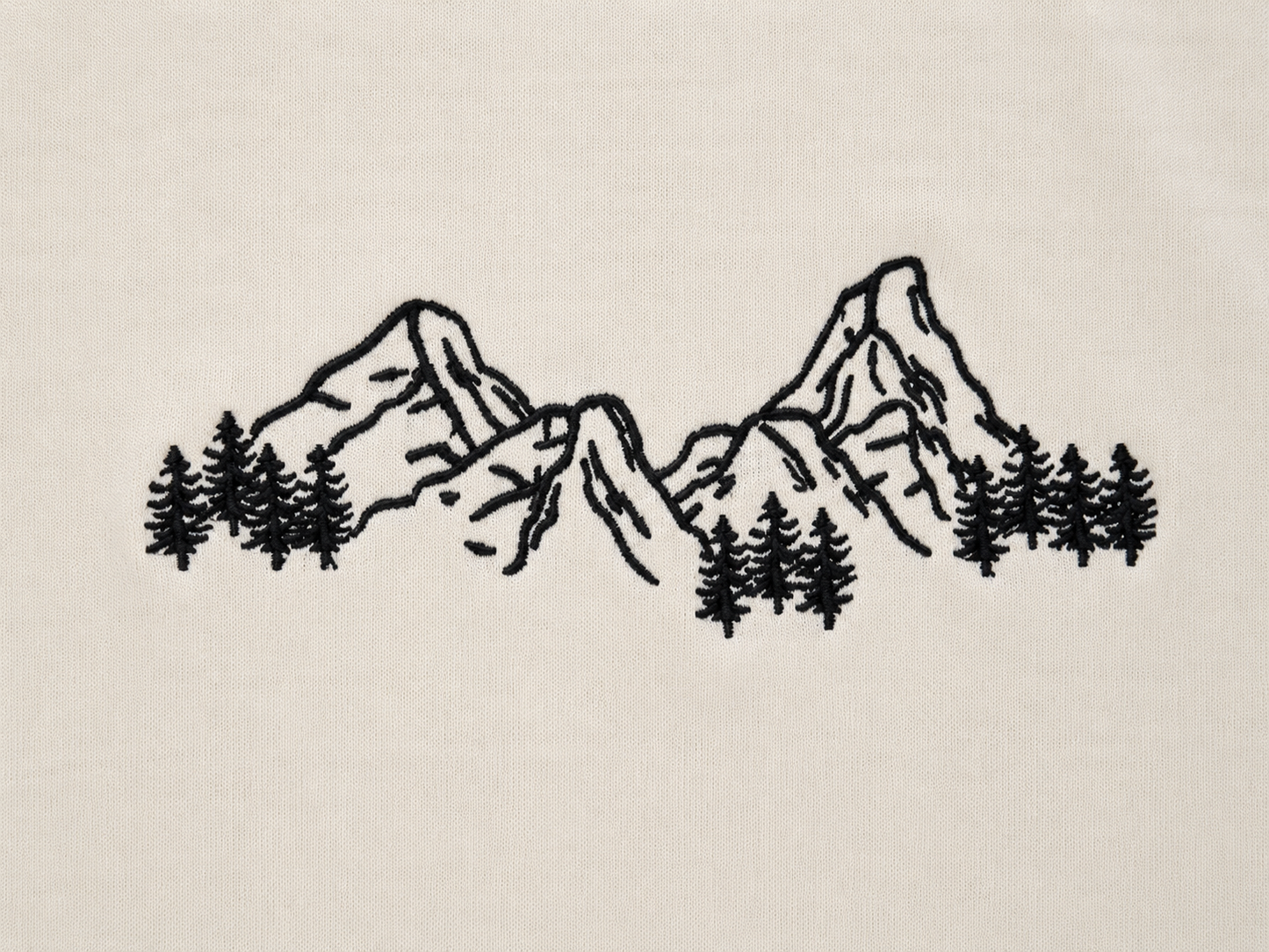 The Mountains Embroidery Oversized T-Shirt