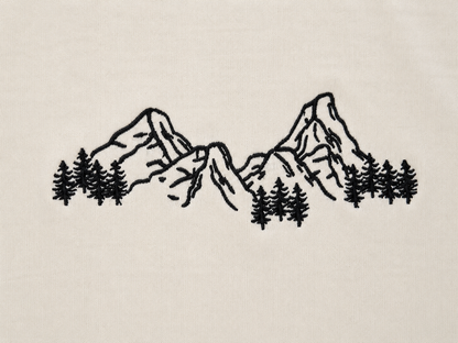 The Mountains Embroidery Oversized T-Shirt