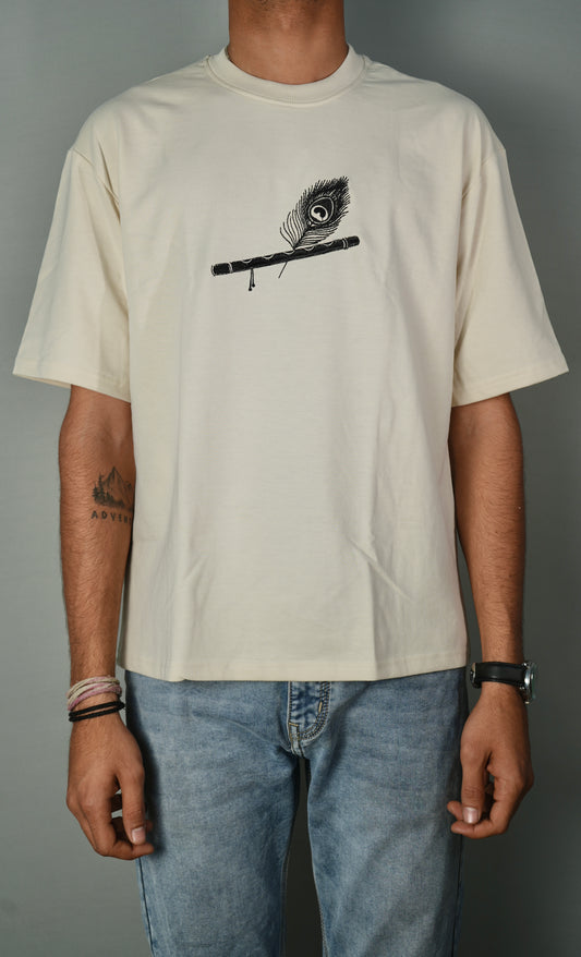 The Feather Embroidery Oversized T-shirt