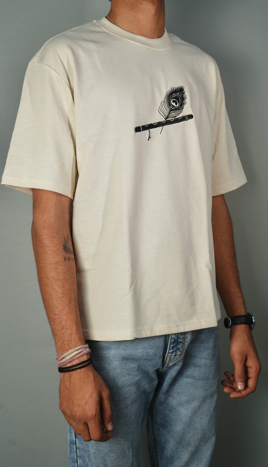 The Feather Embroidery Oversized T-shirt