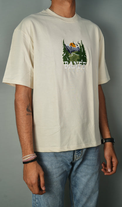 Banff Canada Embroidery Oversized T-Shirt