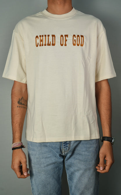 Child Of God Embroidery Oversized T-Shirt