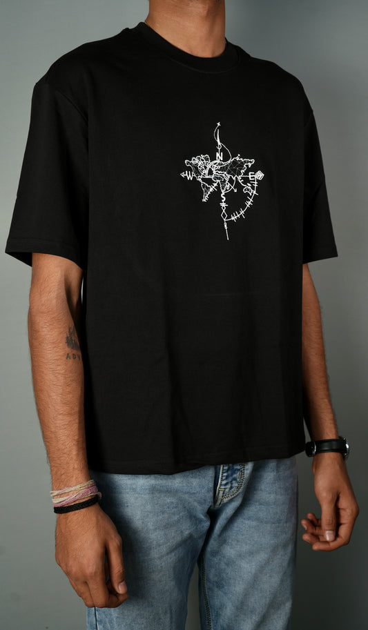 The World Map Embroidery Oversized T-shirt